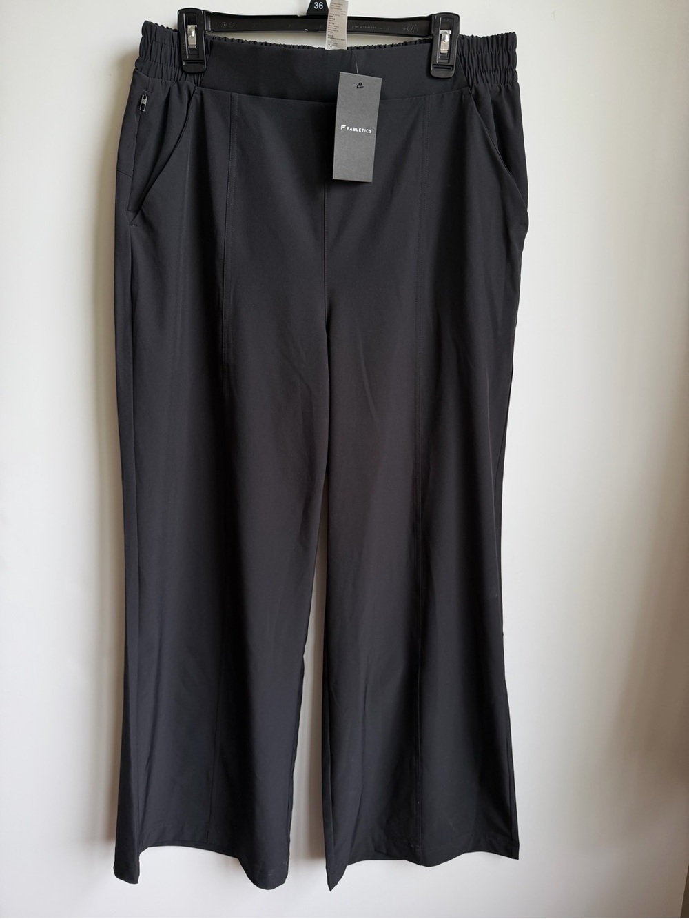 Fabletics Downtown Wide Leg Performance Pocket Pants Pull On Womens L